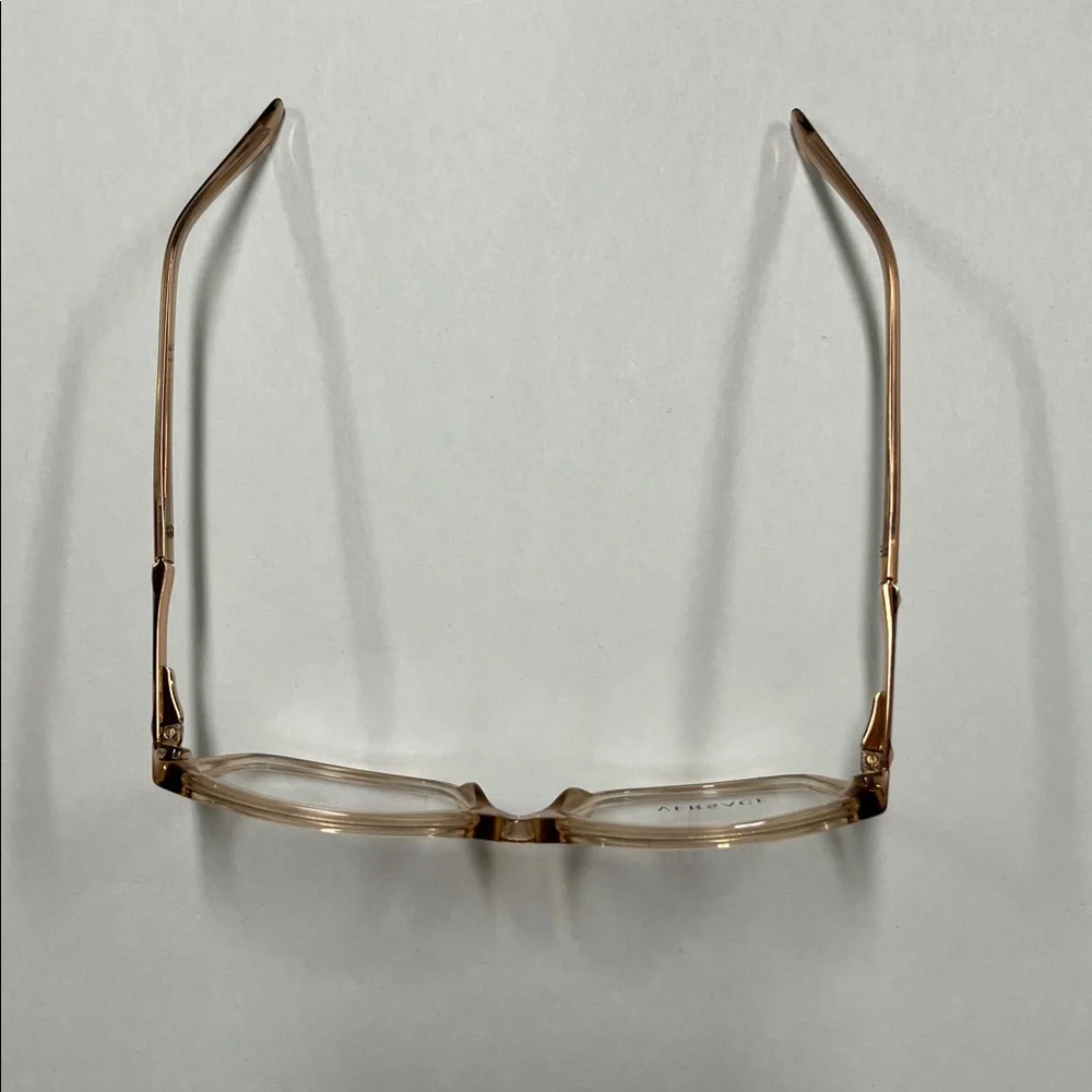 VERSACE NWOT Contemporary Translucent Tan 54-16-140 Modern Rectangle Eyeglass